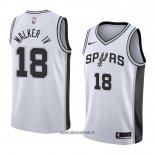 Maillot San Antonio Spurs Lonnie Walker Iv No 18 Association 2018 Blanc