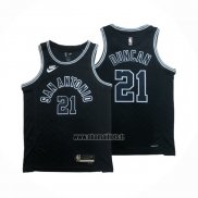 Maillot San Antonio Spurs Tim Duncan NO 21 Statement 2022-23 Noir