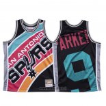 Maillot San Antonio Spurs Tony Parker NO 9 Mitchell & Ness Big Face Noir