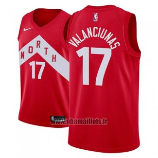 Maillot Tornto Raptors Jonas Valanciunas No 17 Earned 2018-19 Rouge