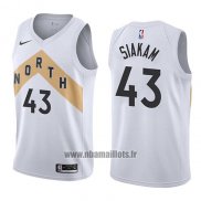 Maillot Tornto Raptors Pascal Siakam No 43 Ville 2018 Blanc