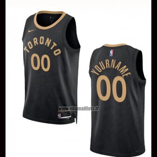 Maillot Tornto Raptors Personnalise Ville 2022-23 Noir