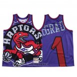 Maillot Tornto Raptors Tracy Mcgrady NO 1 Mitchell & Ness Big Face Volet