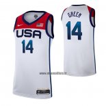 Maillot USA 2021 Draymond Green NO 14 Blanc