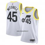 Maillot Utah Jazz Donovan Mitchell NO 45 Association 2022-23 Blanc