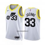 Maillot Utah Jazz Johnny Juzang NO 33 Association 2022-23 Blanc
