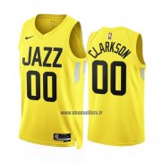 Maillot Utah Jazz Jordan Clarkson NO 00 Icon 2022-23 Jaune