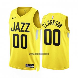 Maillot Utah Jazz Jordan Clarkson NO 00 Icon 2022-23 Jaune