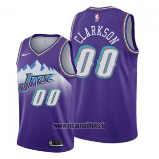 Maillot Utah Jazz Jordan Clarkson No 00 Classics Edition Volet