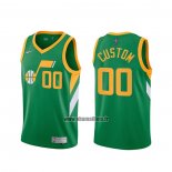 Maillot Utah Jazz Personnalise Earned 2020-21 Vert