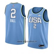 Maillot 2019 Rising Star Lonzo Ball No 2 World Bleu