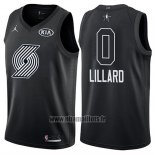 Maillot All Star 2018 Portland Trail Blazers Damian Lillard No 0 Noir