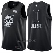 Maillot All Star 2018 Portland Trail Blazers Damian Lillard No 0 Noir