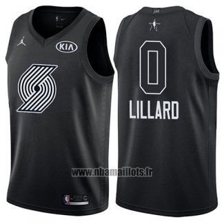 Maillot All Star 2018 Portland Trail Blazers Damian Lillard No 0 Noir