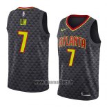 Maillot Atlanta Hawks Jeremy Lin No 7 Icon 2018 Noir