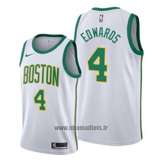 Maillot Boston Celtics Carsen Edwards No 4 Ville 2019-20 Blanc