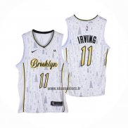 Maillot Brooklyn Nets Kyrie Irving NO 11 Christmas Blanc