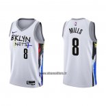 Maillot Brooklyn Nets Patty Mills NO 8 Ville 2022-23 Blanc