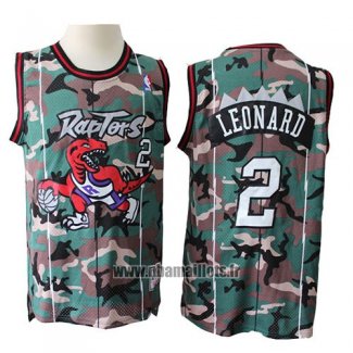 Maillot Camuflaje Tornto Raptors Kawhi Leonard No 2 Vert