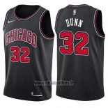 Maillot Chicago Bulls Kris Dunn No 32 Statement 2017-18 Noir