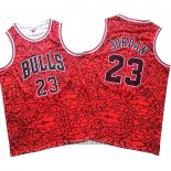 Maillot Chicago Bulls Michael Jordan No 23 Mitchell & Ness Rouge2