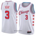 Maillot Chicago Bulls Omer Asik No 3 Ville 2018 Blanc