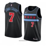 Maillot Chicago Bulls Timothe Luwawu-cabarrot No 7 Ville 2018-19 Noir