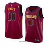 Maillot Cleveland Cavaliers Alec Burks No 10 Icon 2018 Rouge