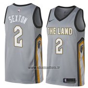 Maillot Cleveland Cavaliers Collin Sexton No 2 Ville 2018 Gris