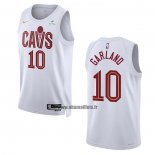 Maillot Cleveland Cavaliers Darius Garland NO 10 Association 2022-23 Blanc