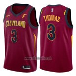 Maillot Cleveland Cavaliers Isaiah Thomas No 3 2017-18 Rouge