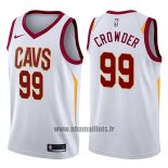 Maillot Cleveland Cavaliers Jae Crowder No 99 Swingman Association 2017-18 Blanc