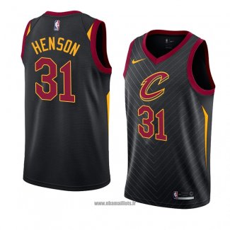 Maillot Cleveland Cavaliers John Henson No 31 Statement 2018 Noir