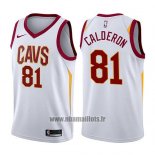 Maillot Cleveland Cavaliers Jose Calderon No 81 Association 2017-18 Blanc