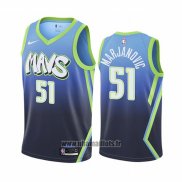 Maillot Dallas Mavericks Boban Marjanovic No 51 Ville Edition Bleu