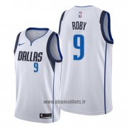 Maillot Dallas Mavericks Isaiah Roby No 9 Association Blanc