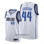 Maillot Dallas Mavericks Justin Jackson No 44 Association Blanc