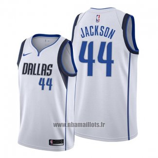 Maillot Dallas Mavericks Justin Jackson No 44 Association Blanc