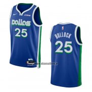 Maillot Dallas Mavericks Reggie Bullock NO 25 Ville 2022-23 Bleu