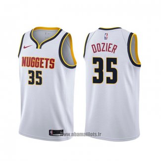 Maillot Denver Nuggets P.j. Dozier NO 35 Association Blanc