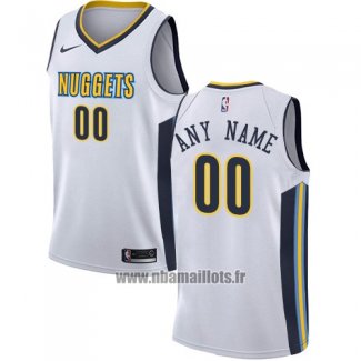 Maillot Denver Nuggets Personnalise 2017-18 Blanc