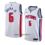 Maillot Detroit Pistons Bruce Brown Jr. No 6 Association 2018 Blanc