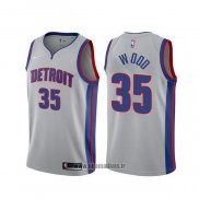 Maillot Detroit Pistons Christian Wood NO 35 Statement Gris