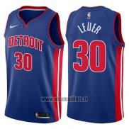 Maillot Detroit Pistons Jon Leuer No 30 Icon 2017-18 Bleu