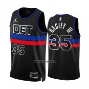 Maillot Detroit Pistons Marvin Bagley III NO 35 Statement 2022-23 Noir