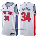 Maillot Detroit Pistons Tobias Harris No 34 Association 2017-18 Blanc