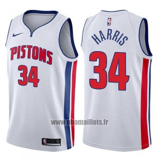 Maillot Detroit Pistons Tobias Harris No 34 Association 2017-18 Blanc