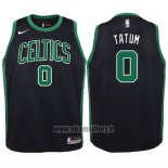 Maillot Enfant Boston Celtics Jayson Tatum No 0 2017-18 Noir