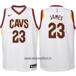 Maillot Enfant Cleveland Cavaliers Lebron James No 23 2017-18 Blanc