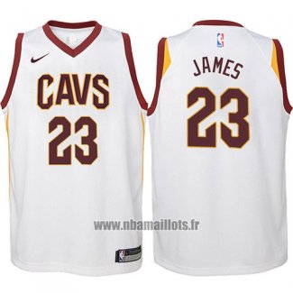 Maillot Enfant Cleveland Cavaliers Lebron James No 23 2017-18 Blanc